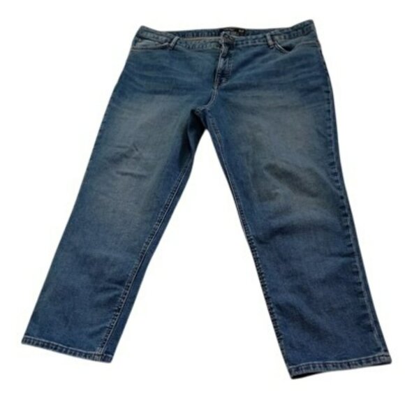 Lauren Ralph Lauren Denim Jeans Womens Plus Size 20W Straight Leg Blue - Picture 1 of 11